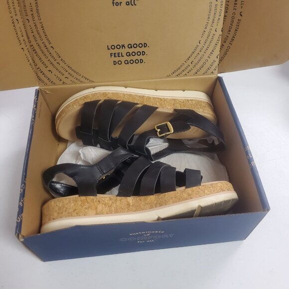 Dr Scholls Womens Only You Strappy Wedge Sandals Size 10 Black Comfort Summer - Picture 13 of 15